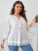 Bata com renda de guipura