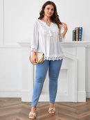 Bata com renda de guipura