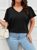 Blusa em decote V com babados