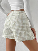 Shorts de tweed Cintura alta