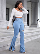 Calça jeans flare Cintura alta