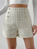 Shorts de tweed Cintura alta