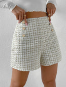 Shorts de tweed Cintura alta