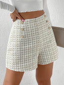 Shorts de tweed Cintura alta
