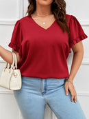 Blusa em decote V com babados