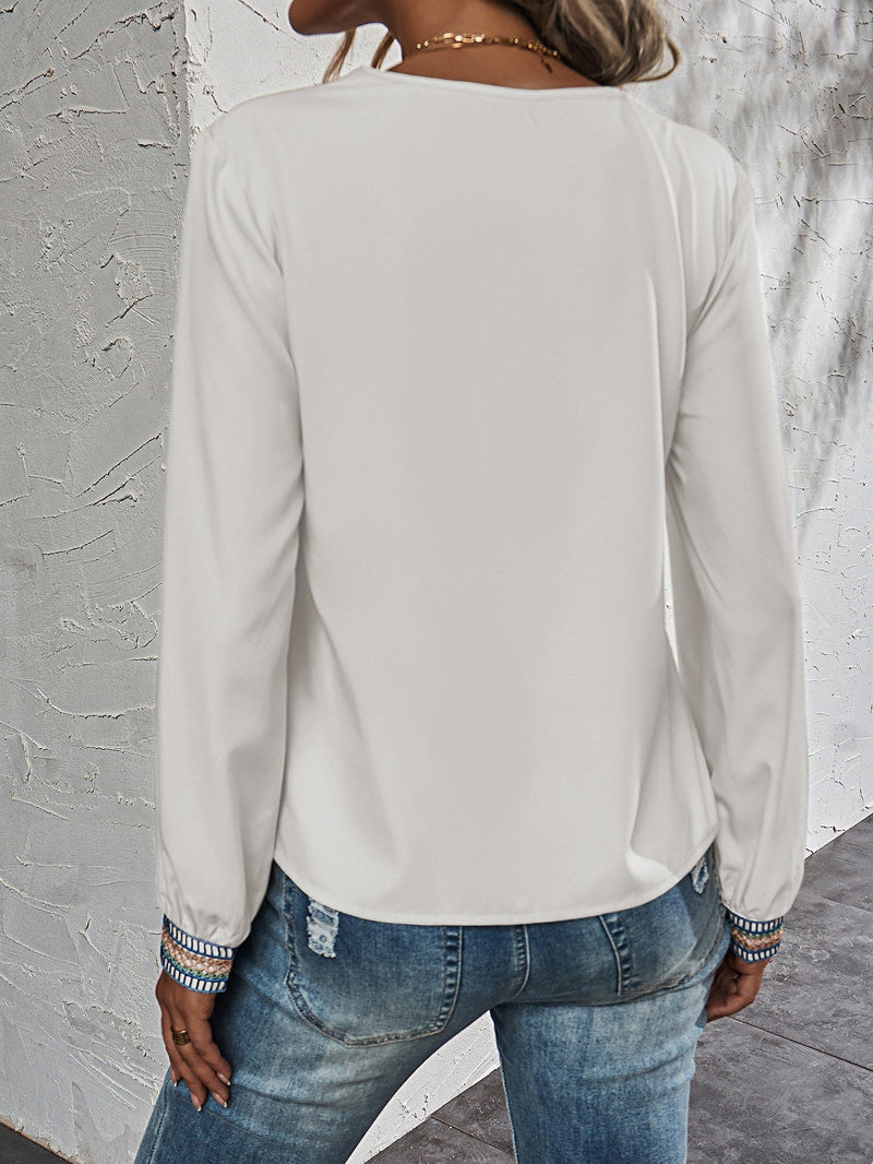 Blusas Bordado Aparar Gola V