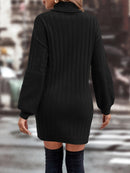 Vestido Trico Gola Alta