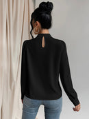 Camisa social feminina tecido premium Gola Alta