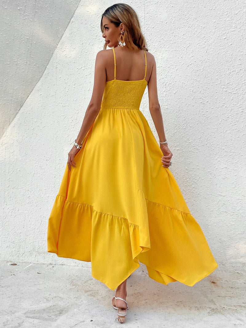 Vestido barra assimétrica