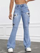 Calça jeans flare cintura alta