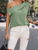 Blusa gola assimétrica