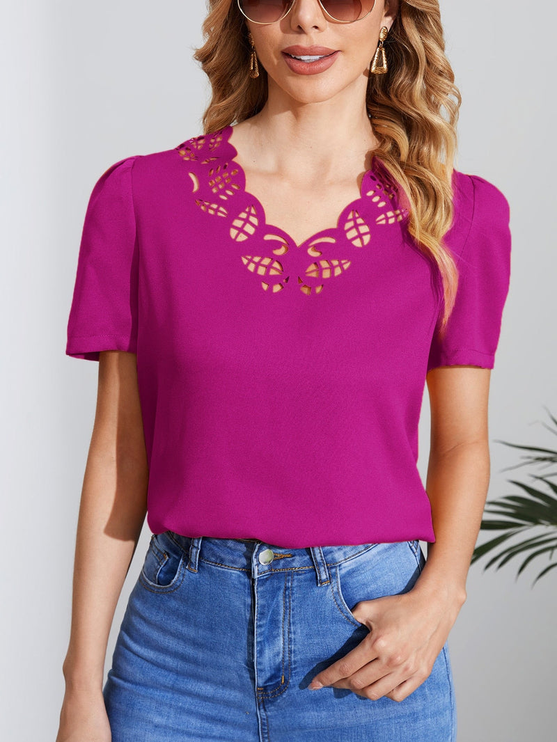 Blusa decote vazado