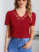 Blusa decote vazado