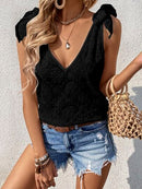 Blusa em lese com laço na alça