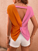 Blusa  torção nas costas