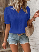 Blusa com renda de guipura