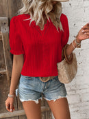 Blusa com renda de guipura