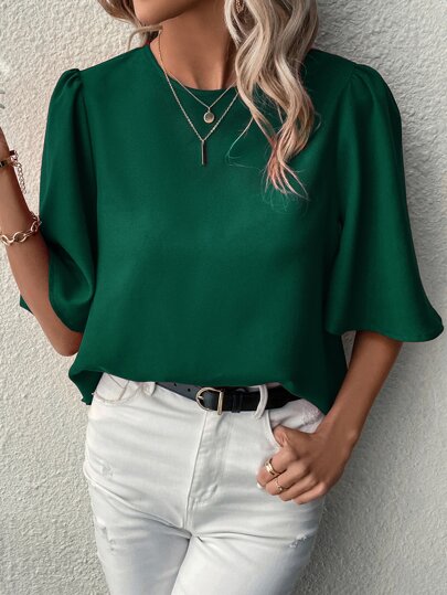 Blusa manga de borboleta
