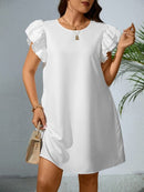 Vestido manga borboleta