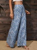 Calças pantalona estampada