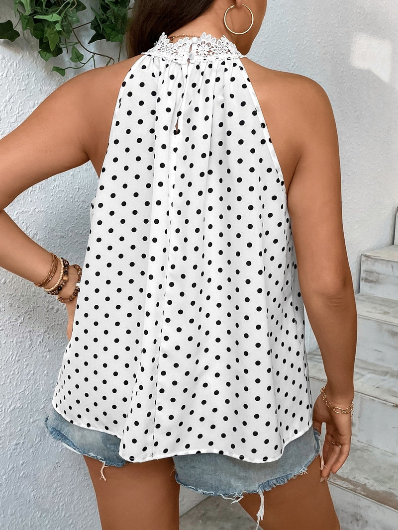 Blusa com renda guipura