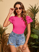 Blusa de manga borboleta