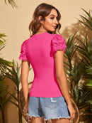 Blusa de manga borboleta