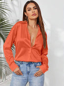 Blusa de cetim