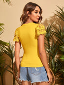 Blusa de manga borboleta