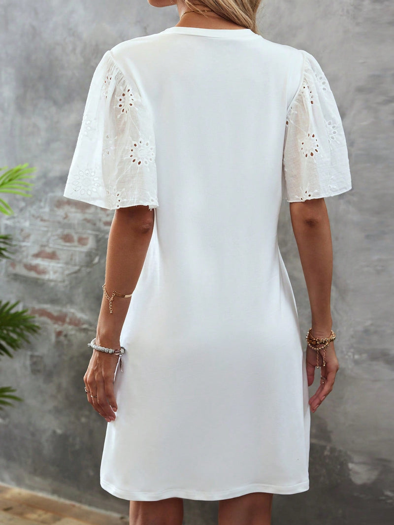 Vestido Manga De Borboleta
