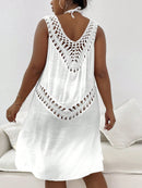 Saida de praia com Crochê