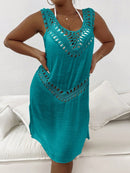 Saida de praia com Crochê