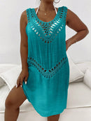 Saida de praia com Crochê