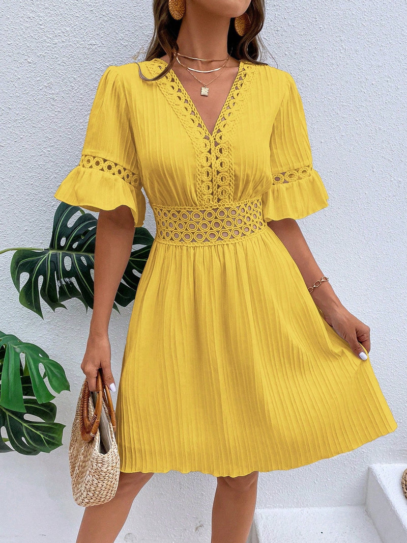 Vestido Renda De Guipura