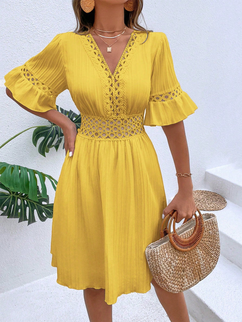 Vestido Renda De Guipura