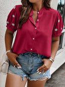 Camisa manga Bufante com bordado