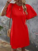 Vestido Manga De Borboleta