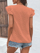 Blusa Manga De Borboleta Gola V Blusa