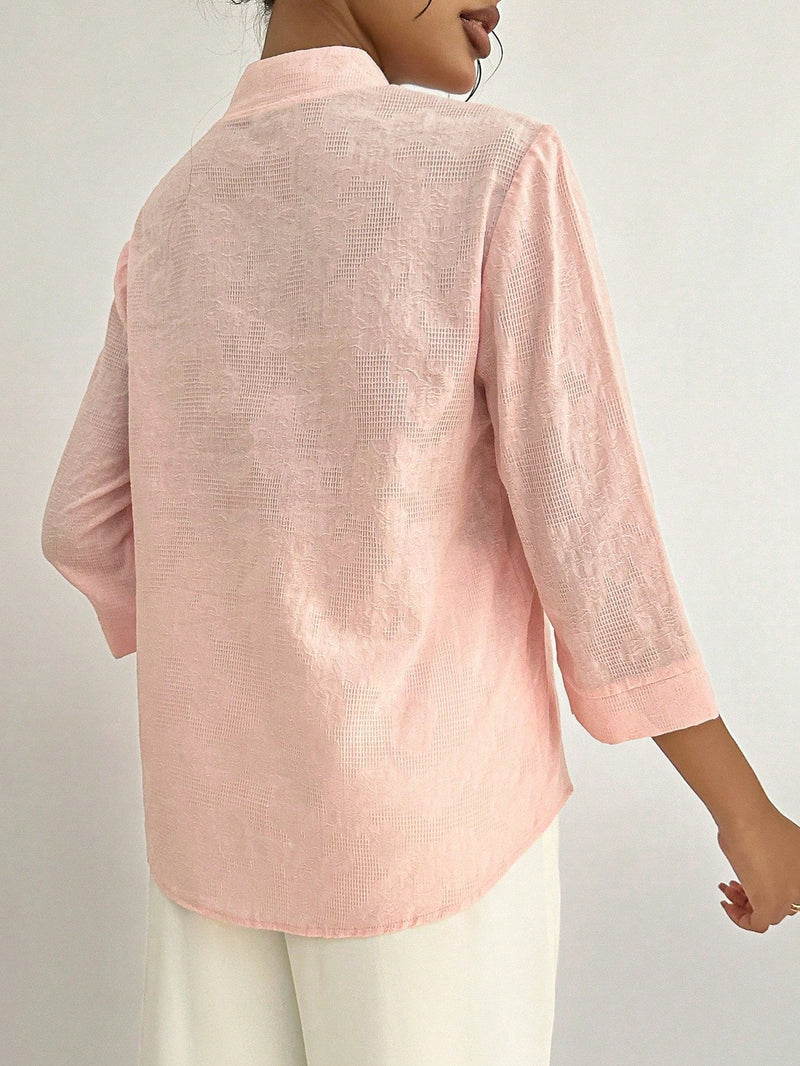 Camisa feminina manga 3/4