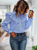 Camisa Manga Longa com Babado