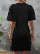 Vestido Manga De Borboleta