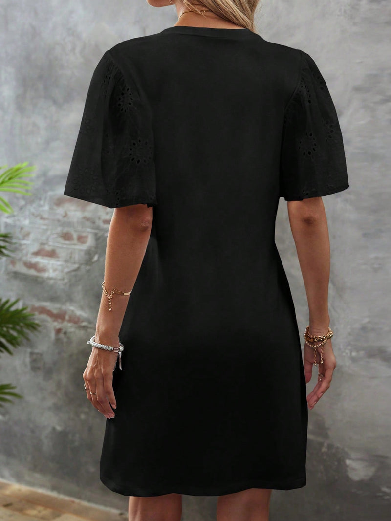 Vestido Manga De Borboleta
