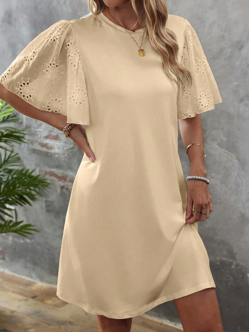 Vestido Manga De Borboleta