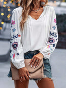 Camisa manga com bordado