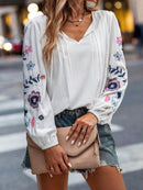 Camisa manga com bordado