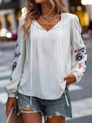 Camisa manga com bordado