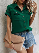 Camisa manga curta com botões