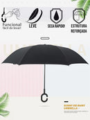 SuFeng SuFeng Guarda Chuva Invertido Tecido Duplo Impermeável Reforçado