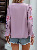 Camisa manga com bordado