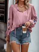 Camisa manga com bordado